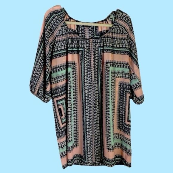 Glam Geometric Tunic Blouse Polyester Large - Picture 8 of 8